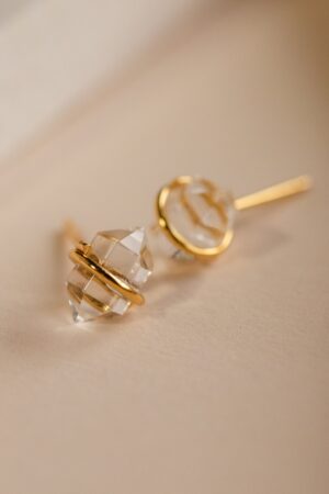 Sparkling Herkimer Diamond Threader Earrings Minimalist Elegance for Every Occasion