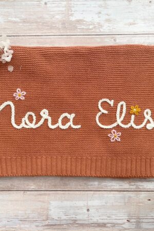 Personalized Baby Blanket Embroidered, Soft, Breathable Cotton, Perfect Gift for Newborns and Baby Showers