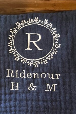 Personalized Muslin Throw Blanket Embroidered Message, Monogrammed Comfort