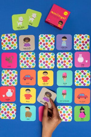 Minilingo Bilingual Flashcards for Vietnamese and English Learning | Montessori-Inspired Memory Game for Kids