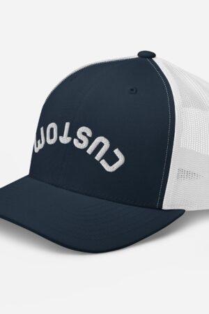 Personalized Upside-Down Text Trucker Hat Express Yourself with Style