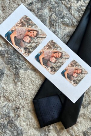 Personalized Peel-and-Stick Photo Tie Patch Capture Memories with Style