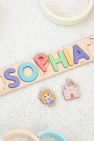 Personalized Name Puzzle Montessori Toy for Toddlers, Nursery Decor, and Baby Shower Gift