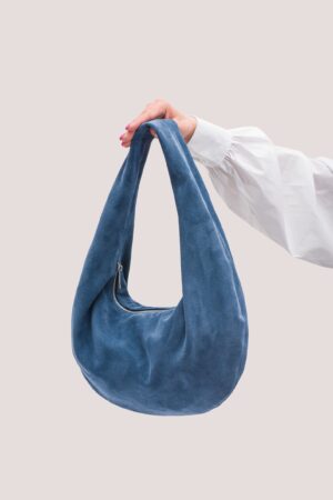 Captivating Blue Suede Hobo A Versatile Shoulder Bag for Style and Comfort