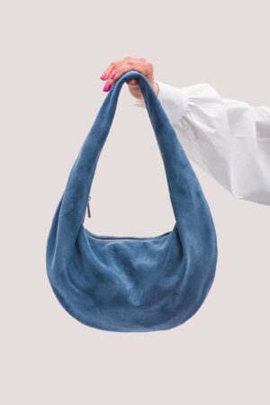 Captivating Blue Suede Hobo A Versatile Shoulder Bag for Style and Comfort