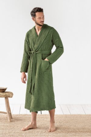 Luxurious Linen Waffle Robe Comfort and Style for Men and Women