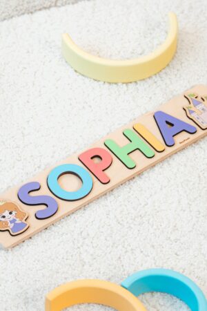 Personalized Wooden Name Puzzle A Sensory Adventure for Toddlers and a Cherished Nursery Decor