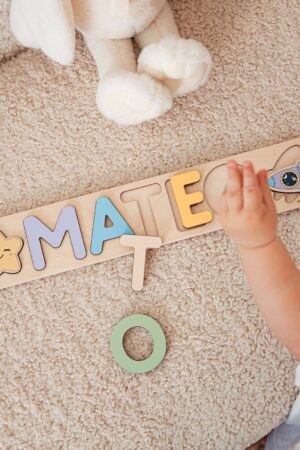 Personalized Wooden Name Puzzle A Cherished Gift for Little Explorers