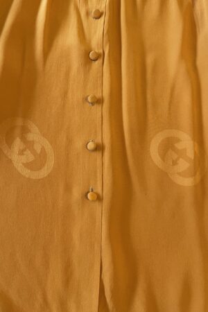 Vintage 1970s Gucci Silk Blouse in Apricot, Size M