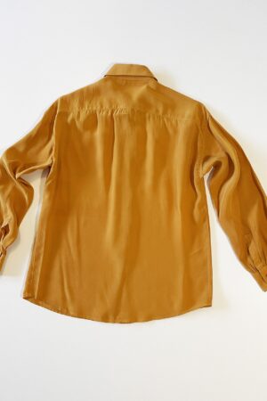 Vintage 1970s Gucci Silk Blouse in Apricot, Size M