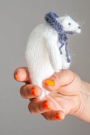 Handcrafted Pocket-Sized Cashmere Bear Your Cozy Companion