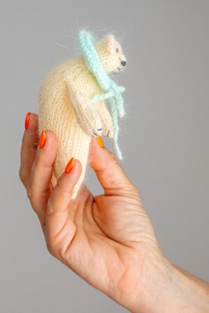 Handcrafted Pocket-Sized Cashmere Bear Your Cozy Companion