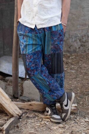 Groovy Mushroom Dance Unisex Hippie Trousers for Festival Vibes