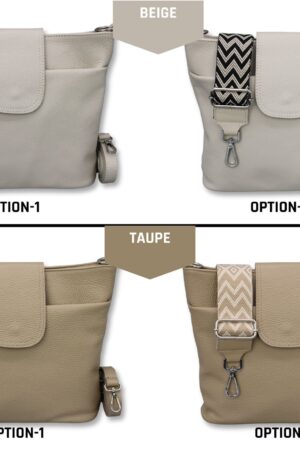 Versatile Leather Crossbody Bag Elevate Your Style with Interchangeable Straps