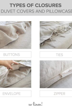 Luxurious Charcoal Linen Duvet Cover Stonewashed European Linen, Coconut Buttons, Multiple Closure Options