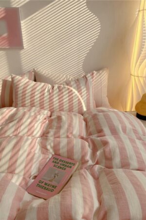 Striped Haven Indulge in the Softness of Double Gauze Cotton Bedding