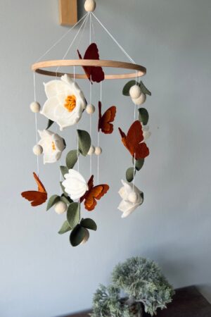 Enchanting Floral Baby Mobile A Serene Sanctuary for Your Little Princess