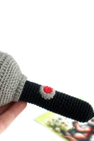 Crochet Microphone Rattle The Perfect Gift for Baby Rock Stars