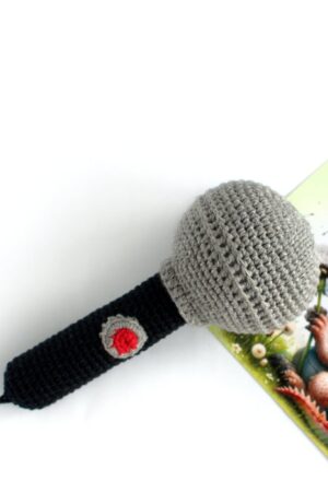 Crochet Microphone Rattle The Perfect Gift for Baby Rock Stars