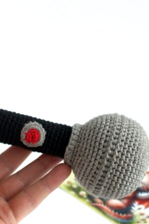 Crochet Microphone Rattle The Perfect Gift for Baby Rock Stars