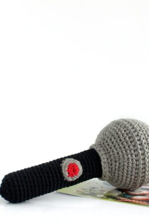 Crochet Microphone Rattle The Perfect Gift for Baby Rock Stars