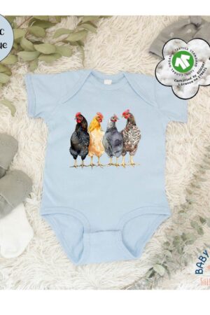 Adorable Farm-tastic Chickens Baby Bodysuit Country Charm for Little Farmers