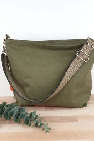 Olive Canvas Crossbody Bag Lightweight, Comfortable, and Stylish