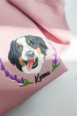 Personalized Dog/Cat Face Embroidered Sweatshirt A Unique Gift for Pet Lovers