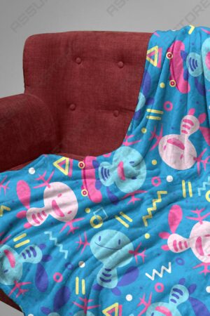 Cozy Wooper Fleece Blanket Snuggle Up with Your Favorite Pok?mon