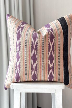 Handwoven Cotton Pillow Cover Ethnic Kariang Tribe Decor for Modern Boho Chic Interiors