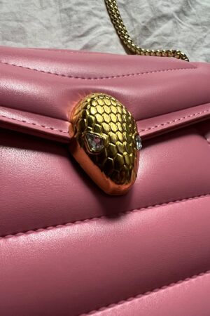 Bvlgari Serpenti Forever Pink Leather Shoulder Bag