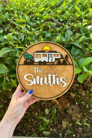 Personalized Camping Name Sign Create a Unique Touch for Your Campsite