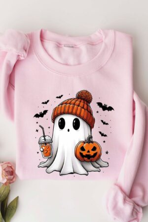 Hauntingly Adorable Spooky Ghost Sweatshirt for a Spooktacular Halloween