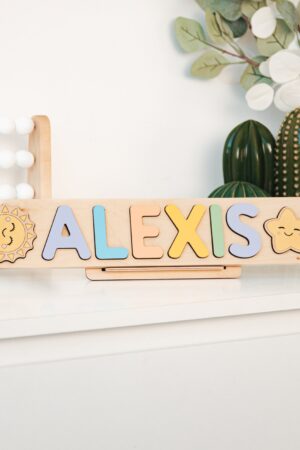 Personalized Wooden Name Puzzle A Sensory Adventure for Toddlers and a Cherished Nursery Decor