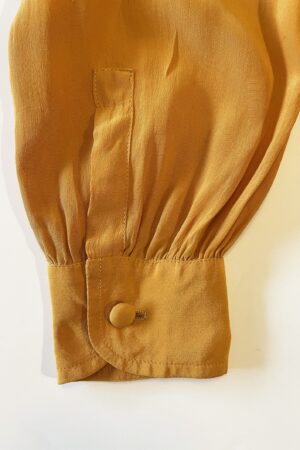 Vintage 1970s Gucci Silk Blouse in Apricot, Size M