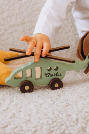 16 Vibrant Aircrafts Personalized Wooden Toys for Imaginative Play and Sensory Development