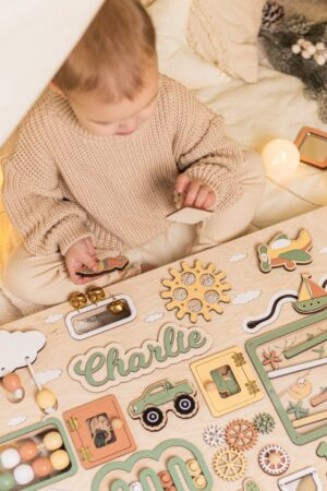 Personalized Big Busy Board Sensory Exploration and Learning for Curious Toddlers