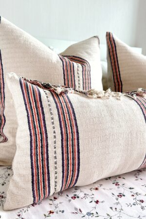 Handwoven Cotton Pillow Cover Natural Dye Textiles for Modern and Bohemian Decor