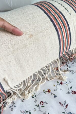 Handwoven Cotton Pillow Cover Natural Dye Textiles for Modern and Bohemian Decor