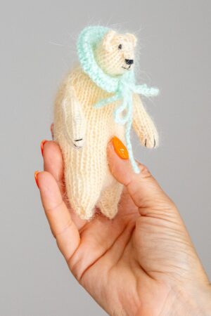 Handcrafted Pocket-Sized Cashmere Bear Your Cozy Companion