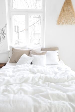 Luxurious White Linen Bedding Elevate Your Sleep with Comfort and Style