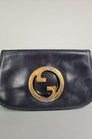 Vintage Gucci Blondie Black Leather Clutch Bag A Timeless Classic