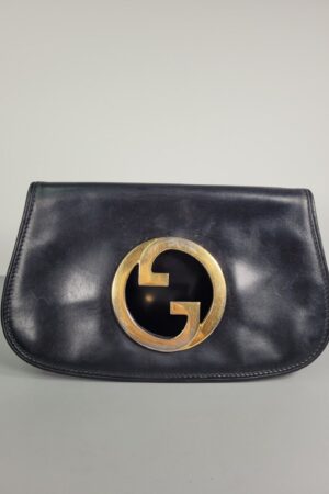 Vintage Gucci Blondie Black Leather Clutch Bag A Timeless Classic