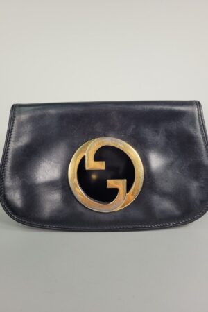 Vintage Gucci Blondie Black Leather Clutch Bag A Timeless Classic