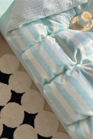 Striped Haven Indulge in the Softness of Double Gauze Cotton Bedding