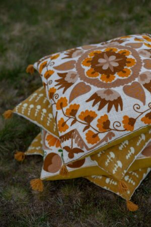 Embroidered Suzani Handwoven Pillow Cushion Covers Ethically Crafted, Fair & Slow