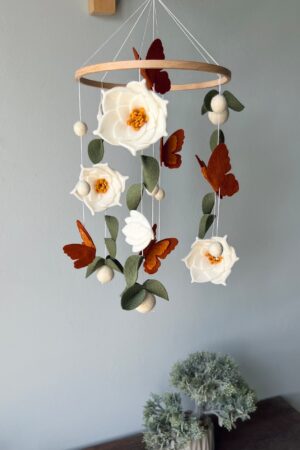 Enchanting Floral Baby Mobile A Serene Sanctuary for Your Little Princess