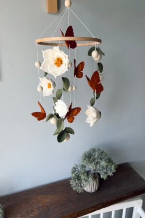 Enchanting Floral Baby Mobile A Serene Sanctuary for Your Little Princess