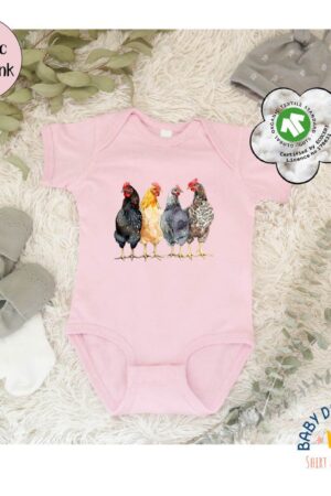 Adorable Farm-tastic Chickens Baby Bodysuit Country Charm for Little Farmers