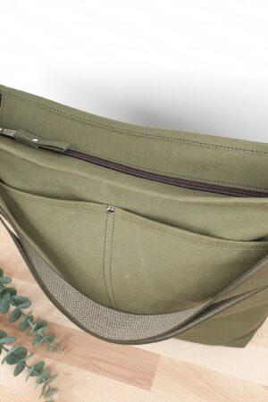 Olive Canvas Crossbody Bag Lightweight, Comfortable, and Stylish